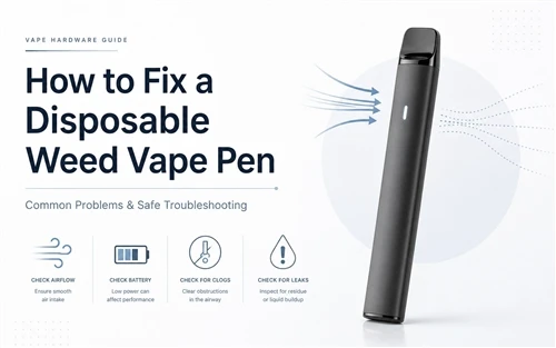 Hoe het wegwerp wiet vape pen op te lossen? Veel voorkomende problemen en fixes